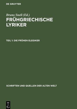 Die Frühen Elegiker