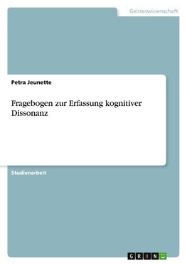 Fragebogen zur Erfassung kognitiver Dissonanz