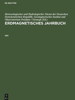 Erdmagnetisches Jahrbuch, Erdmagnetisches Jahrbuch (1951)