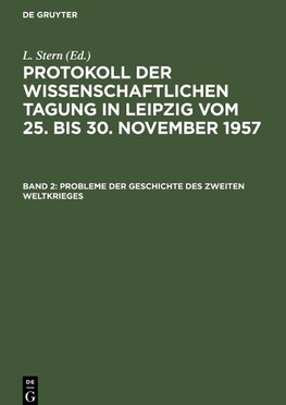 Probleme der Geschichte des Zweiten Weltkrieges