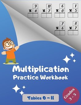 Multiplication Practice Workbook, Tables 0-11, Grades 3-5