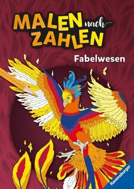 Ravensburger Malen nach Zahlen Fabelwesen - 32 Motive abgestimmt auf Buntstiftsets mit 24 Farben (Stifte nicht enthalten) - Malbuch mit nummerierten Ausmalfeldern für fortgeschrittene Fans der Reihe