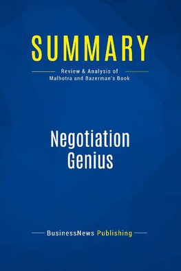 Summary: Negotiation Genius
