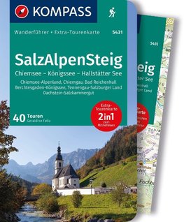 KOMPASS Wanderführer SalzAlpenSteig, Chiemsee, Königssee, Hallstätter See, 40 Touren mit Extra-Tourenkarte