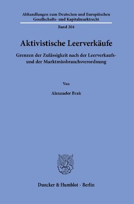 Aktivistische Leerverkäufe