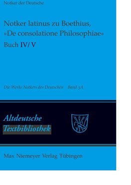 Notker latinus zu Boethius, 'De consolatione Philosophiae'