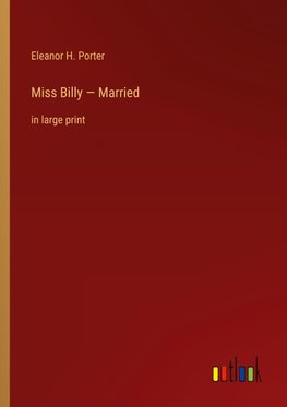 Miss Billy - Married