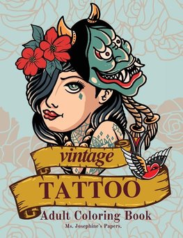 Vintage Tattoo Coloring Book