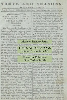 Times and Seasons Volume 1, Numbers 4-6