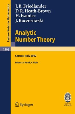 Analytic Number Theory