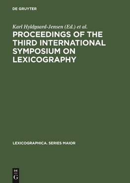 Proceedings of the Third International Symposium on Lexicography