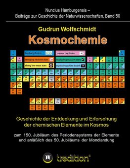 Kosmochemie - Geschichte der Entdeckung und Erforschung der chemischen Elemente im Kosmos zum 150. Jubiläum des Periodensystems der Elemente (PSE, 1869) und anläßlich des 50. Jubiläums der Mondlandung