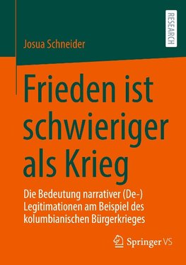Frieden ist schwieriger als Krieg
