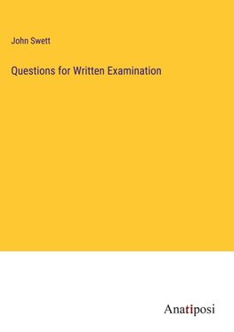 Questions for Written Examination
