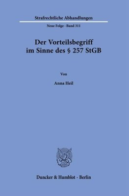 Der Vorteilsbegriff im Sinne des § 257 StGB