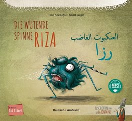 Die wütende Spinne Riza (Deutsch-Arabisch)