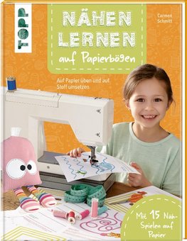 Nähen lernen auf Papierbögen