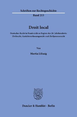 Droit local