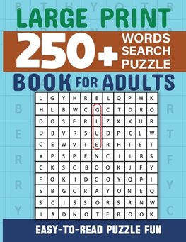 Word Search Book 250  Word Puzzles with Solutions for Adults