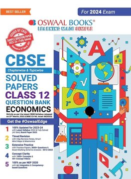 Oswaal CBSE Class 12 Economics Question Bank 2023-24 Book