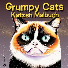 Katzen Malbuch - Cozy Malbuch - Grumpy Cats Malbuch - Malbuch mit Katzen