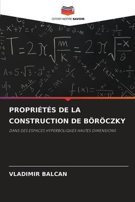 PROPRIÉTÉS DE LA CONSTRUCTION DE BÖRÖCZKY