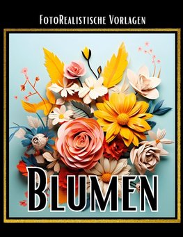 Blumen 3D Malbuch "Black & White"