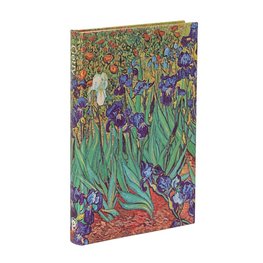 Van Gogh's Irises Mini Lined Hardback Journal (Elastic Band Closure)