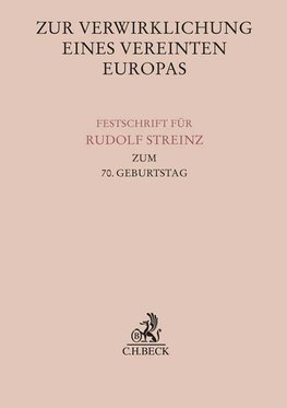 Zur Verwirklichung eines Vereinten Europas