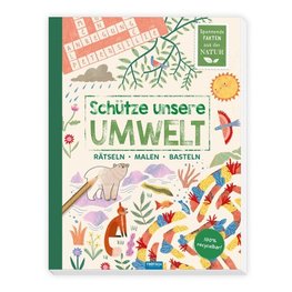 TRÖTSCH - Beschäftigungsbuch "Schütze unsere Umwelt-Tiere" | Recyclebares Kinderbuch mit Rätseln, Malvorlagen und Bastelideen. Kinderbuch mit spannendem Wissen über den Naturschutz | Ab 5 Jahren