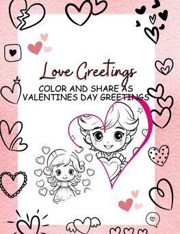 Hearts Color and Greetings Book