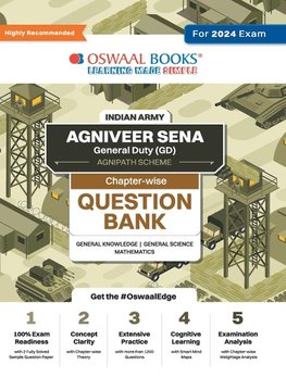 Oswaal Indian Army Agniveer Sena General Duty (GD) (Agnipath Scheme ) Question Bank | Chapterwise Topic-wise for General Knowledge | General Science | Mathematics For 2024 Exam