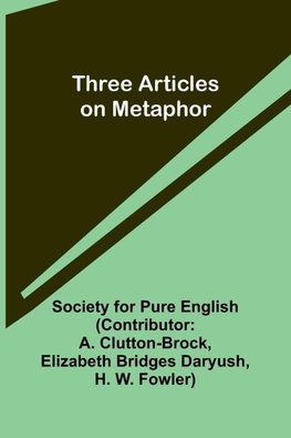 Three Articles on Metaphor