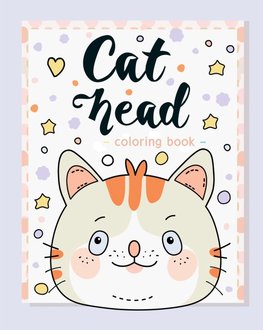 Cat Head - Coloring book for kids