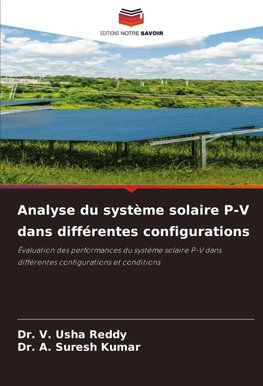 Analyse du système solaire P-V dans différentes configurations