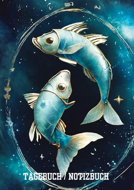 Tagebuch / Notizbuch Sternzeichen  Fisch