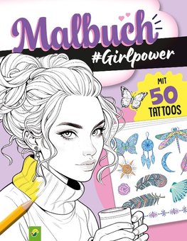 Malbuch Girlpower mit 50 Tattoos