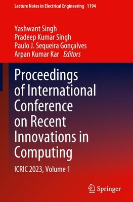 Proceedings of International Conference on Recent Innovations in Computing