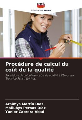 Procédure de calcul du coût de la qualité