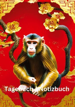 Tagebuch / Notizbuch   Chinesische Tierkreis Affe