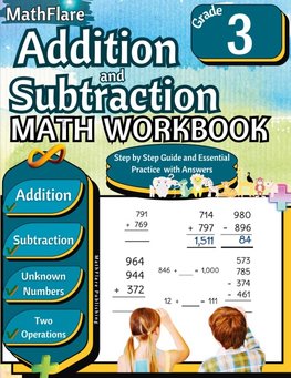 Addition and Subtraction Math Workbook 3rd Grade