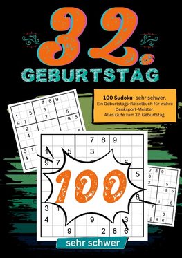 32. Geburtstag- Sudoku Geschenkbuch