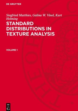 Standard Distributions in Texture Analysis, Volume 1, Standard Distributions in Texture Analysis Volume 1