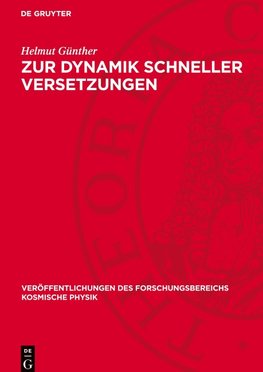 Zur Dynamik schneller Versetzungen