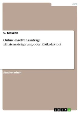 Online-Insolvenzanträge. Effizienzsteigerung oder Risikofaktor?