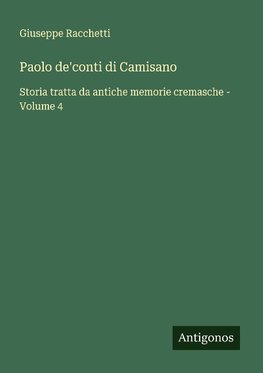 Paolo de'conti di Camisano