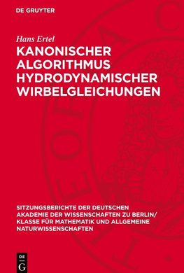 Kanonischer Algorithmus hydrodynamischer Wirbelgleichungen