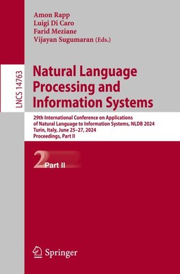 Natural Language Processing and Information Systems