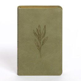 CSB Personal Size Bible, Sage Suedesoft Leathertouch