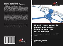 Modello generico per la promozione dei corsi online di HRDC nei social network